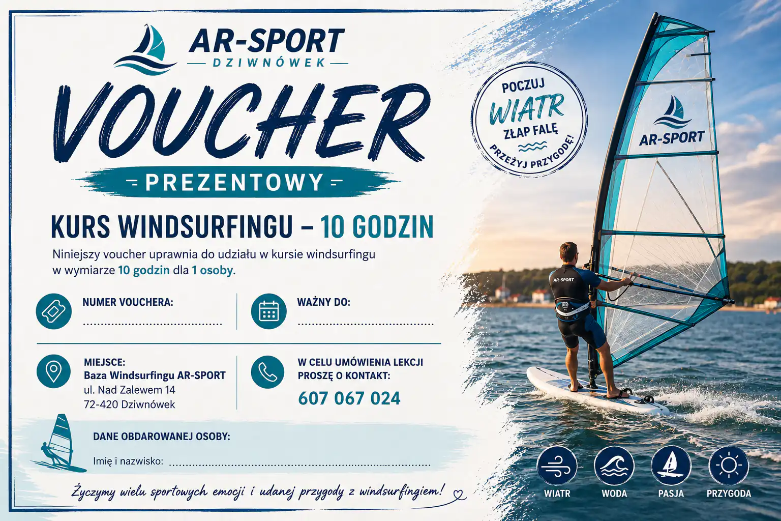 Voucher na kurs windsurfingu